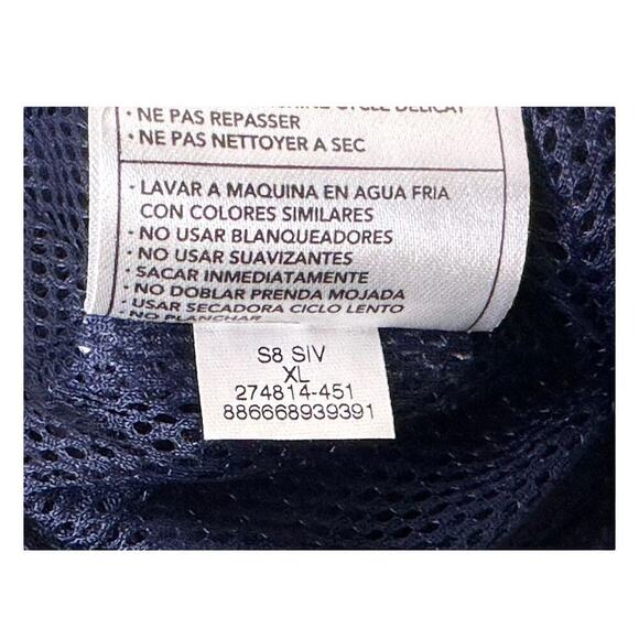 Vintage NIKE Pants Men XL Blue Lined Windbreaker Track Embroidered Straight Mesh - Picture 14 of 14